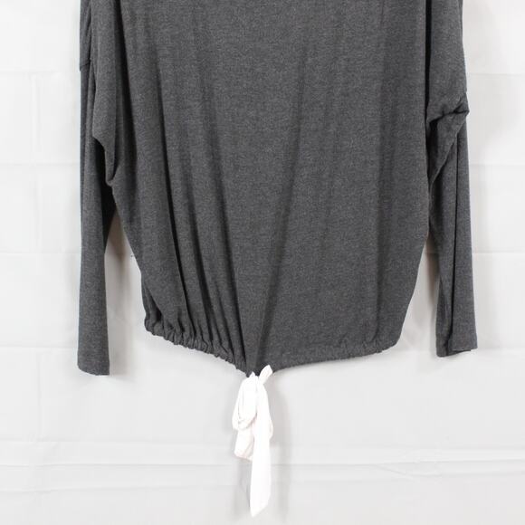 Eberjey Top Womens Extra Small Heather Slouchy Blouse Gray Sleepwear Comfort - Picture 3 of 9